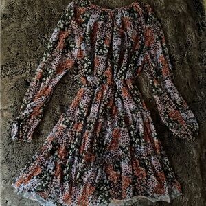 River Island Floral Long Sleeve Dress